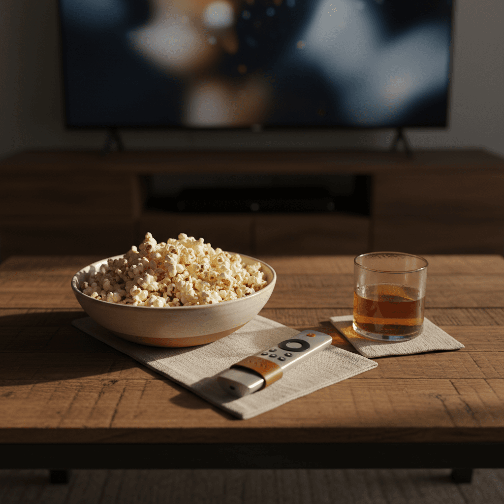 Entertainment Plus - Cozy movie night setup
